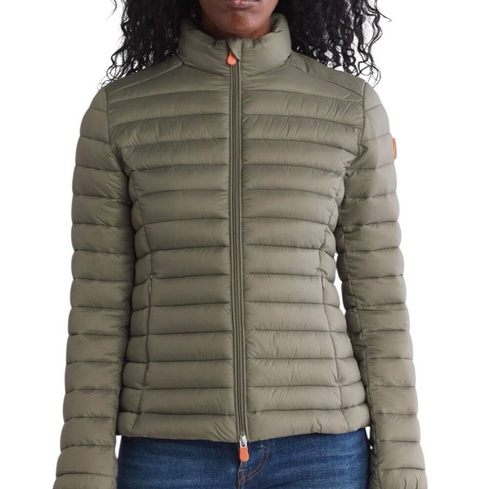 Save the Duck Carla Quilted Puffer Plumtech Synthetic Down Jacket Size 4 L